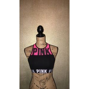 Pink Victoria Secret racer back sports bra
